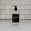 Sweet Water Decor Clear Plastic Black Label Hand Soap Dispenser - 16oz