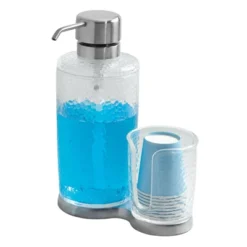 MDesign Modern Plastic Mouthwash Pump Caddy And Disposable Cup Holder -Home Decoration Store GUEST 5afca0ad ffcb 4b39 a3ea 082e78cd8203