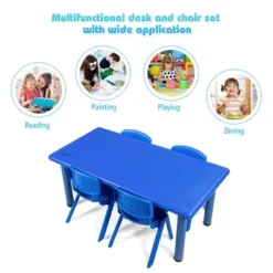 Costway Kids Plastic Rectangular Learn And Play Table Playroom Kindergarten Home Blue 17 Costway Kids Plastic Rectangular Learn And Play Table Playroom Kindergarten Home Blue -Home Decoration Store GUEST 5c25e9b1 c507 4844 80fb 5b7b574b0723