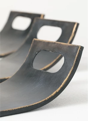 Sullivans Set Of 3 Metal Tray Containers 5"H, 4.5"H & 4"H Black 1 Sullivans Set Of 3 Metal Tray Containers 5"H, 4.5"H & 4"H Black