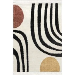 NuLOOM Stefanie Abstract Shapes Tassel Area Rug -Home Decoration Store GUEST 5d35470d bcd5 4e7a be4b aab255c15595
