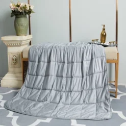 48"x72" 100% Cotton 20lbs Weighted Blanket Silver Gray - Pur Serenity -Home Decoration Store GUEST 5d5f8299 5845 4036 8805 2a97240222c4