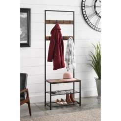 Whitmor Modern Industrial Entryway Tower Black -Home Decoration Store GUEST 5dc94d9d da14 43f2 8d05 662777a1bc21