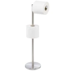 MDesign Toilet Paper Roll Holder Stand/Dispenser - Brushed Stainless - Bronze -Home Decoration Store GUEST 5dd62c63 4a64 41a2 8c7a 3c66502bf645