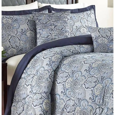 King 6pc Paddock Shawl Comforter Set Blue - Traditions By Waverly 1 King 6pc Paddock Shawl Comforter Set Blue - Traditions By Waverly