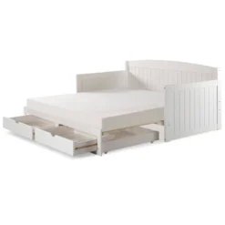 King Harmony Daybed With Conversion White - Alaterre Furniture 18 King Harmony Daybed With Conversion White - Alaterre Furniture -Home Decoration Store GUEST 607bf77c a53d 409a 8b61 a1686f211b67