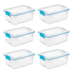 Sterilite Multipurpose 12 Quart Plastic Storage Container Tote Box With Secure Gasket Sealed Latching Lids For Home And Office Organization -Home Decoration Store GUEST 60f10888 81a4 4442 bfe0 8383fd21bf07