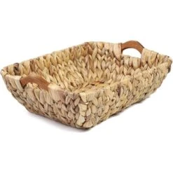 Juvale 2 Pack Natural Brown Hyacinth Storage Baskets With Wooden Handles For Shelves, Decorative Bathroom Organization, 14.5 X 10.5 X 4 In -Home Decoration Store GUEST 6296e4e6 eb56 427d bbc2 e27bf8335c44
