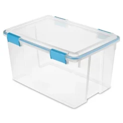 Sterilite 54 Quart Clear Plastic Stackable Storage Container Box Bin With Air Tight Gasket Seal Latching Lid Long Term Organizing Solution -Home Decoration Store GUEST 62d6076f 953f 432d b5ef 8e98d9717a4d