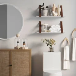 Brandon Vintage Matte Faux Marble Wall Shelf Brown - Nathan James -Home Decoration Store GUEST 6316bf1a 7063 498f ba57 25f1bfe98a71