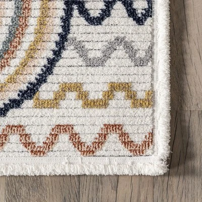 Kaarina Multi Rainbow Kids Fringe Area Rug 4 Kaarina Multi Rainbow Kids Fringe Area Rug - Image 4