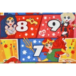 KC CUBS | Justice League Girls Kids Hopscotch Number Counting Educational Learning & Game Play Nursery Bedroom Classroom Rug Carpet, 2' 7" X 6' 0" -Home Decoration Store GUEST 63dfe0f5 bd3d 433f b1f0 52e6d435f579