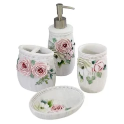 Avanti - Spring Garden 4 Pc Bath Accessory Set - Multicolor