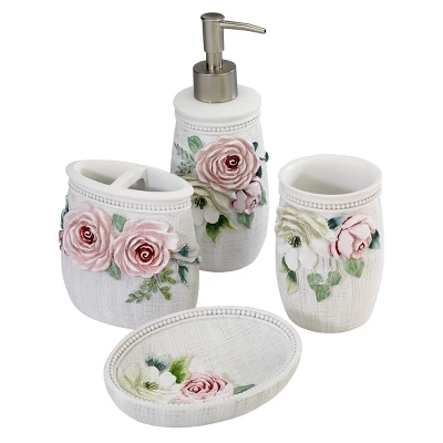 Avanti - Spring Garden 4 Pc Bath Accessory Set - Multicolor 1 Avanti - Spring Garden 4 Pc Bath Accessory Set - Multicolor