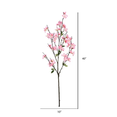 Vickerman 40'' Artificial Pink Cherry Blossom Spray, 3 Per Pack. 1 Vickerman 40'' Artificial Pink Cherry Blossom Spray, 3 Per Pack.