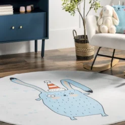 NuLOOM Eowyn Modern Rabbit Machine Washable Kids Area Rug -Home Decoration Store GUEST 69451ddb 38a3 44dc aefc b3ff03d15427