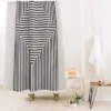 TMS By Night Geometric Modern Boho Shower Curtain Black - Deny Designs
