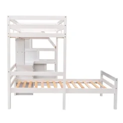 Twin Size Loft Bed With Separate Bed, Staircase For Storage, Desk, Shelves And Drawers - ModernLuxe 17 Twin Size Loft Bed With Separate Bed, Staircase For Storage, Desk, Shelves And Drawers - ModernLuxe -Home Decoration Store GUEST 6a4be7d3 b471 4d2b 9e76 2701e3450443