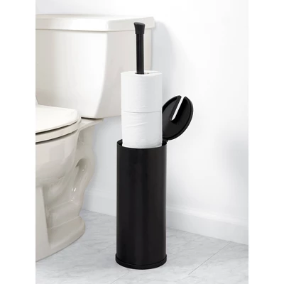 Three Roll Smart Accessories NeverRust Toilet Paper Holder Black - Zenna Home 2 Three Roll Smart Accessories NeverRust Toilet Paper Holder Black - Zenna Home - Image 2