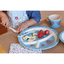 5pc Bamboo Fiber Mouse Dinnerware Set Blue - Red Rover -Home Decoration Store GUEST 6b4b79bb d814 455c 8d84 161544e79281