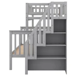 Twin Over Full Stairway Bunk Bed With Storage-ModernLuxe -Home Decoration Store GUEST 6c2c2ba0 3b0c 4a35 a0be ba9020108a8a