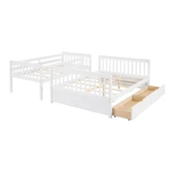 Twin Over Full Bunk Bed With Ladders And Two Storage Drawers-ModernLuxe -Home Decoration Store GUEST 6c2dac67 9285 4891 a93e a80c7e513730