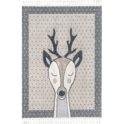 Éléanor Deer Kids Tasseled Area Rug 9 Éléanor Deer Kids Tasseled Area Rug - Image 9