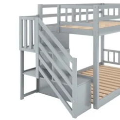 Twin Over Twin Bunk Bed With Storage Ladder - ModernLuxe -Home Decoration Store GUEST 6cb7443b 8cbc 4f38 96e7 c8c70bab0761