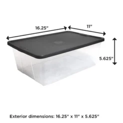 Homz Snaplock 12-Quart Plastic Multipurpose Stackable Storage Container Bins With Gray Snaplock Lid For Home And Office Organization, Clear (4 Pack) 7 Homz Snaplock 12-Quart Plastic Multipurpose Stackable Storage Container Bins With Gray Snaplock Lid For Home And Office Organization, Clear (4 Pack) -Home Decoration Store GUEST 6d1884c7 e223 40aa 8956 50bd6047ca25