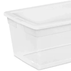 Sterilite 90 Quart Storage Box Container With Clear Base & White Lid -Home Decoration Store GUEST 6daad66e 8cf3 422c 8f7f a80b1fbe21f4