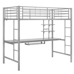 Twin Analise Metal Loft Bed With Wood Desk - Saracina Home 10 Twin Analise Metal Loft Bed With Wood Desk - Saracina Home -Home Decoration Store GUEST 6e44e5cc a990 444f 99ea 3bd341a3ab32