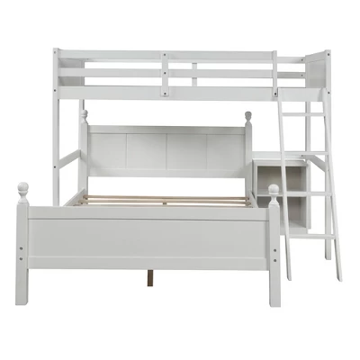Twin Over Full Loft Bed With Cabinet - ModernLuxe 4 Twin Over Full Loft Bed With Cabinet - ModernLuxe - Image 4