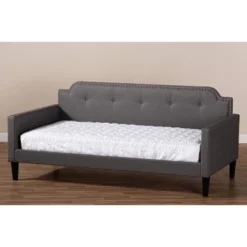 Twin Packer Fabric Upholstered Sofa Daybed Gray - Baxton Studio -Home Decoration Store GUEST 6ecb204e 9da2 413a 906a 564f5589dd0f