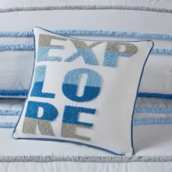 Striped Piper Cotton Comforter Set With Chenille Trim 14 Striped Piper Cotton Comforter Set With Chenille Trim -Home Decoration Store GUEST 71ca4398 e0ca 49f6 a290 8f41137d42b2