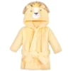 Hudson Baby Infant Boy Plush Animal Bathrobe, King Lion, 0-9 Months