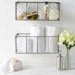 DII Chicken Wire Vintage Industrial Rustic Farmhouse Wall Medium Storage Basket For Plants, Towels, Food, And More, Gray (2 Pack) 7 DII Chicken Wire Vintage Industrial Rustic Farmhouse Wall Medium Storage Basket For Plants, Towels, Food, And More, Gray (2 Pack) -Home Decoration Store GUEST 74dbd3a1 4ae5 4e04 85eb 32349d37b6f0