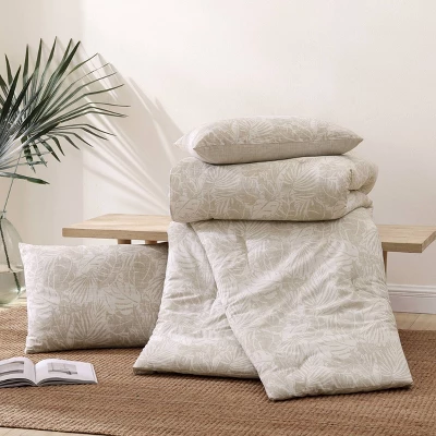 Tommy Bahama 3pc Costa Blanca Duvet Cover Bedding Set Beige 2 Tommy Bahama 3pc Costa Blanca Duvet Cover Bedding Set Beige - Image 2