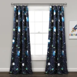 Universe Room Darkening Window Curtain Panels Navy - Lush Décor -Home Decoration Store GUEST 7607c40a 864a 42e5 9e24 0a98ad19b912
