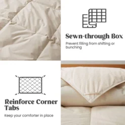 Peace Nest All Season 100% Organic Cotton Down Duvet Insert Medium Warmth Comforter -Home Decoration Store GUEST 782a1c66 d0d7 48d3 b16a dddebe267933