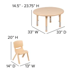 Flash Furniture 33" Round Plastic Height Adjustable Activity Table Set With 4 Chairs -Home Decoration Store GUEST 78fd628b 30f5 4d49 9fd8 294e7bd981d1