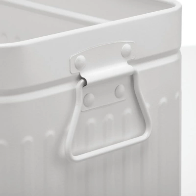 MDesign Metal Rectangle Trash Can Wastebasket, Garbage Bin, Handles 2 MDesign Metal Rectangle Trash Can Wastebasket, Garbage Bin, Handles - Image 2