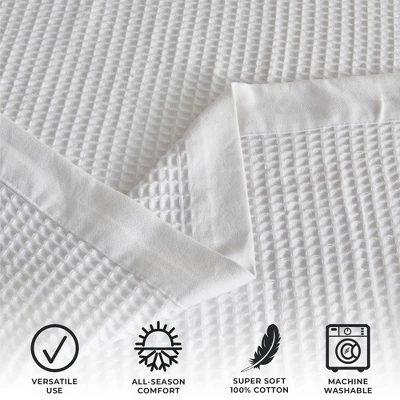 Great Bay Home Cotton Super Soft All-Season Waffle Weave Knit Blanket 2 Great Bay Home Cotton Super Soft All-Season Waffle Weave Knit Blanket - Image 2