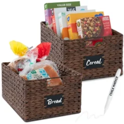 Best Choice Products Set Of 2 16in Woven Water Hyacinth Pantry Baskets W/ Chalkboard Label, Chalk Marker 15 Best Choice Products Set Of 2 16in Woven Water Hyacinth Pantry Baskets W/ Chalkboard Label, Chalk Marker -Home Decoration Store GUEST 7c427bbf d005 40d1 a4b2 1d602e88b26c