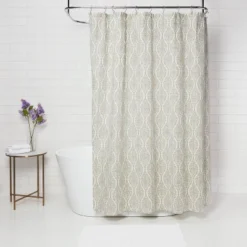 S Hook Without Roller Ball Shower Curtain Rings Brushed Nickel - Made By Design™