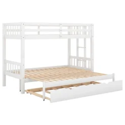 Twin Over Twin Pull-out Bunk Bed With Trundle Bed And Ladder-ModernLuxe -Home Decoration Store GUEST 7e523959 faab 4ca0 8745 880ed438f02f