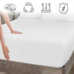 Luxury Fitted Sheet Only, 600 Thread Count - 100% Cotton Sateen, Deep Pocket, Soft, Cool & Durable By California Design Den -Home Decoration Store GUEST 7ff35863 4438 48cc b59d 466732b474f9