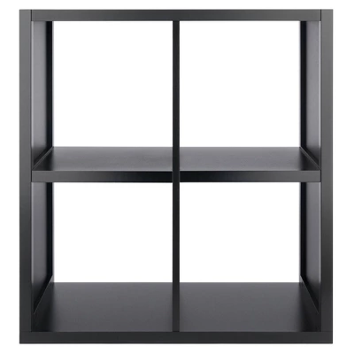 27" Timothy Shelf 2X2 Slots Black - Winsome 3 27" Timothy Shelf 2X2 Slots Black - Winsome - Image 3