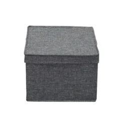 Household Essentials Set Of 2 Large Storage Boxes With Lids Graphite Linen -Home Decoration Store GUEST 805d9e47 c5f1 4659 a9d7 0551b88ab708
