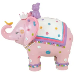 Northlight 5.75" Children's Pink Elephant With Monkey Coin Bank -Home Decoration Store GUEST 82132f86 0566 4d6a ae62 b1d288b9abd1