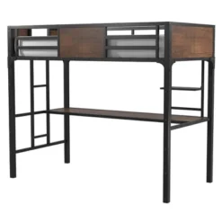 Twin Navii Industrial Loft Bed Black - HOMES: Inside + Out -Home Decoration Store GUEST 850101ab ec3e 466d ac17 a2e5070cf934